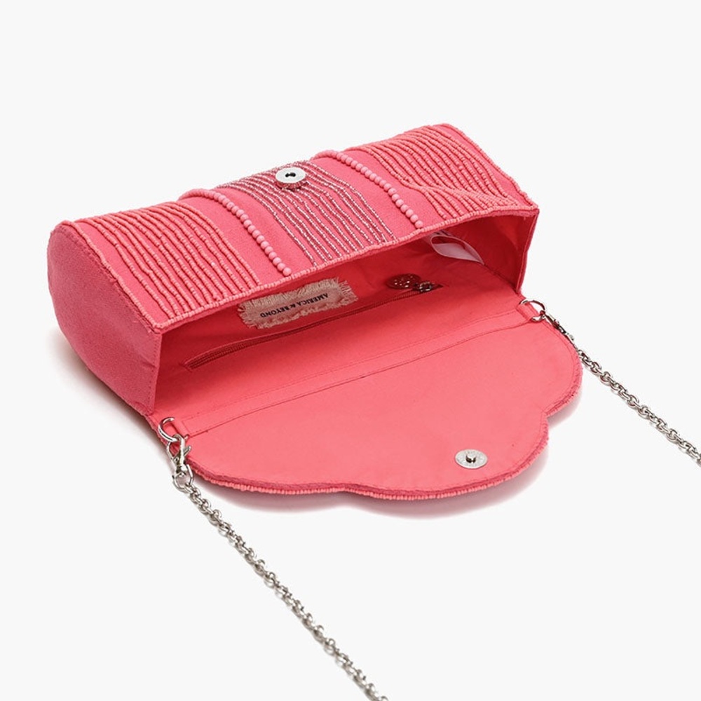 Pink Rhinestone Wristlet Clutch - Picture 6 of 12